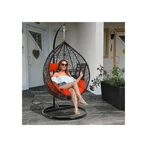 Stylish Outdoor Egg Swing Chair With Stand And Cushion -