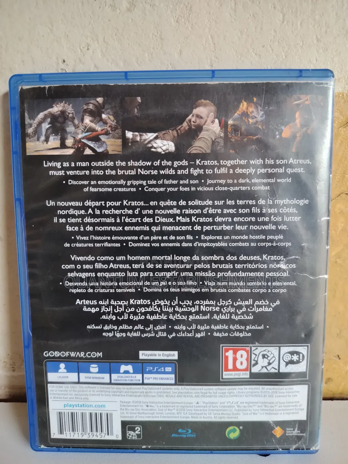 God of War Ps4 Game | Original Disc | Clean Working