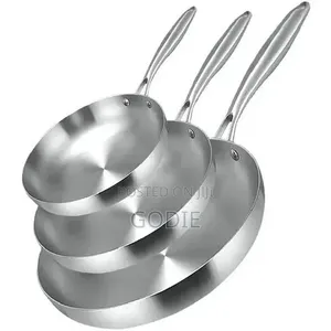 3pcs Stainless Steel Nonstick Frying Pans