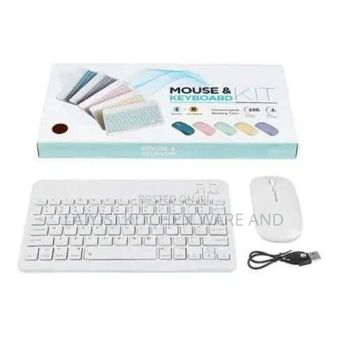 Wireless Bluetooth Keyboard and Mouse Combo, Ultra-Thin 2.4 GHZ Wirele