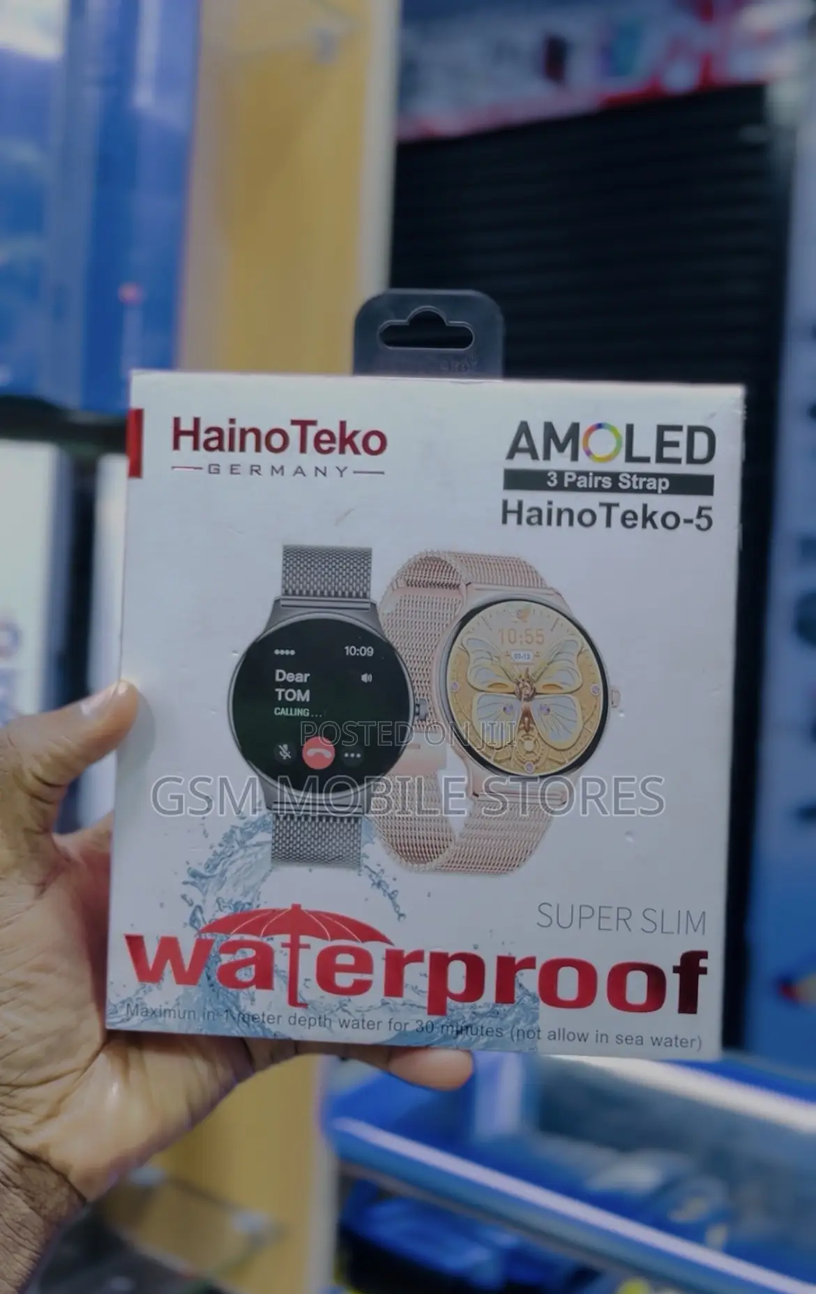 New Hainoteko-5 Amoled Smartwatch 3x Straps Bt Calling Smartwatch