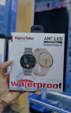 New Hainoteko-5 Amoled Smartwatch 3x Straps Bt Calling Smartwatch