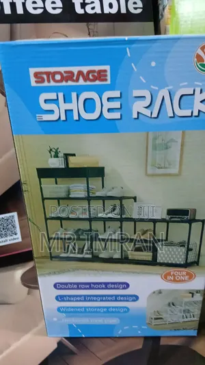 Four in One" L-Shaped Storage Shoe Rack