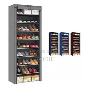 Cyfaza Shoe Rack Organizer 9 Tiers Dust-Proof Stainless Steel