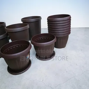 Stripped Plastic Flower Pots Plastic Flower Pots