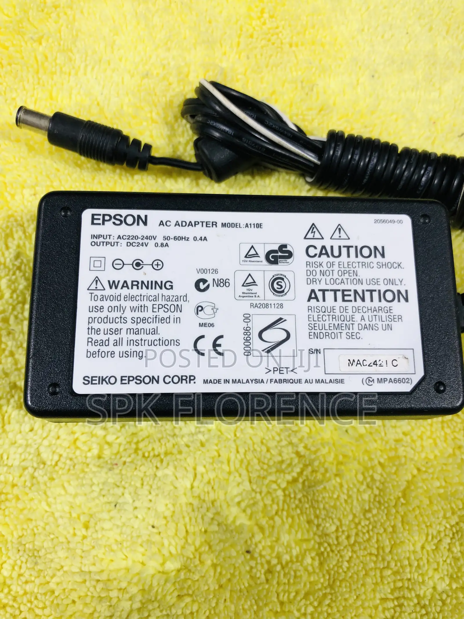 Epson Dc24v 0.08a. Adapter