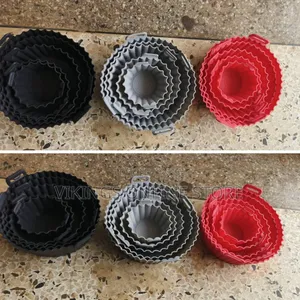 5 Pieces Silicone Round Air Fryer Liners