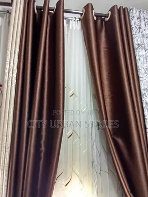 3 PCS Full Set Curtains and Net