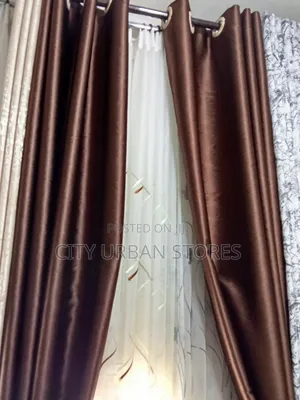 3 PCS Full Set Curtains and Net