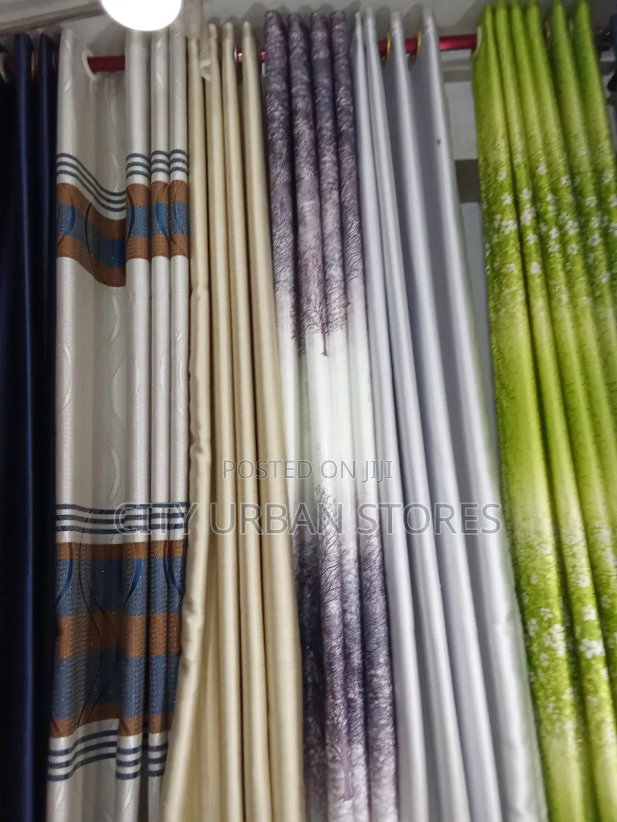 Dark Blue 2 PCS Curtains