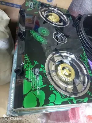 Pixel 3-Burner Gas Stove With a Glass Top and Automatic Ignition.