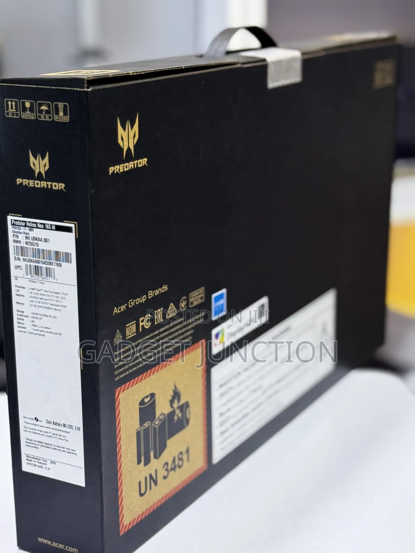 New Laptop Acer Predator Helios Neo 16 32GB Intel Core Ultra 9 SSD 1T