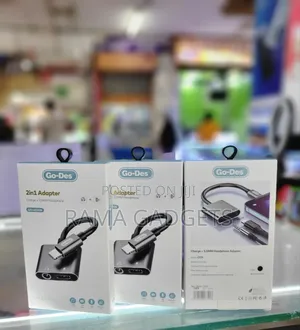 Go-Des Gd-Uc026 2-in-1 Lightning to 3.5mm Headphone Jack and Charge