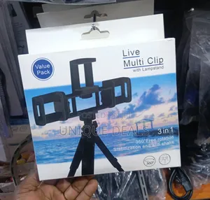 3-in-1 Live Multi Clip Mobile Stand