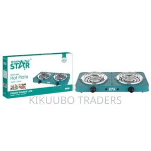Electric Hot Plate, a Double-Burner Electric Stove.