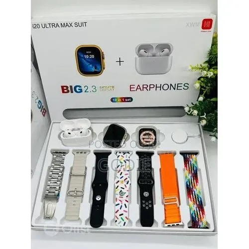 Smart Watch With Big Infinite Display and Free Airpods Bluetooth