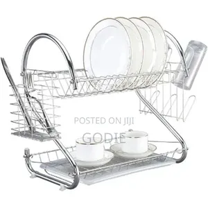 2 Tier Stainless Steel Dish Rack