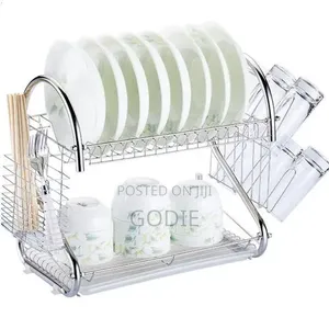 2 Tier Stainless Steel Dish Rack