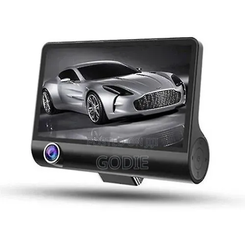 3-Channel Car Dash Cam System With a 4-Inch Display Screen