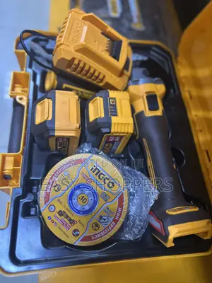 Ingco Lithium Ion Cordless Angle Grinder Kit With 2 20v 4amps Battery