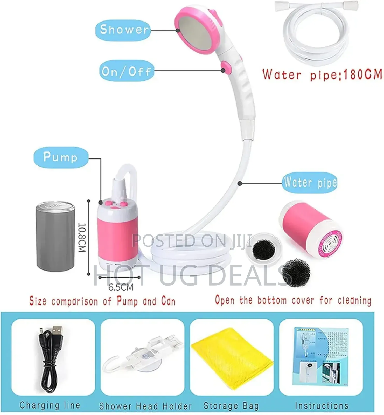 Portable Rechargeable Camping Indoor / Outdoor Shower