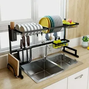 Dish Drying Draining Rack, Over the Sink Stand Utensils Organizer