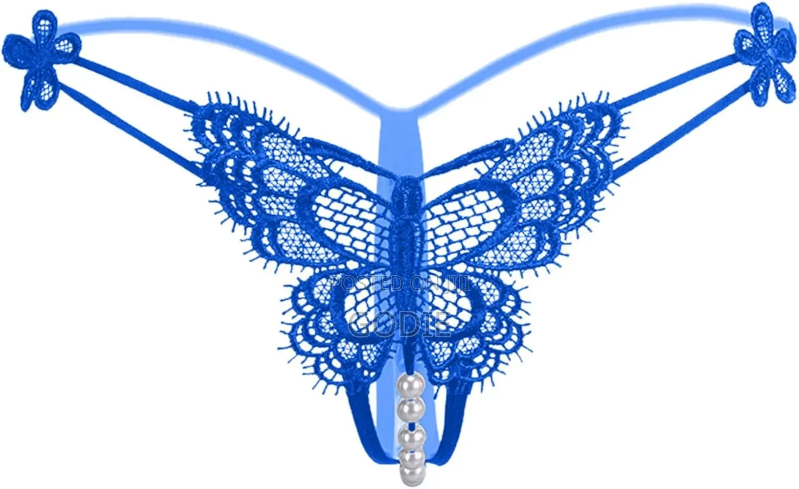 Embroidered Pearl Thong,