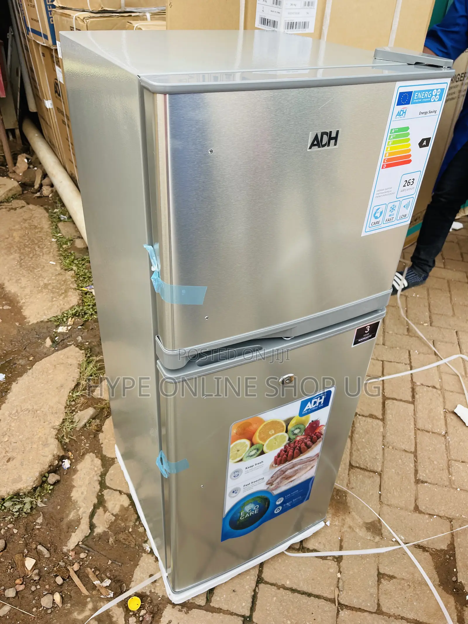 138l Brandnew Silver Cooling Adh Double Door Refrigerator