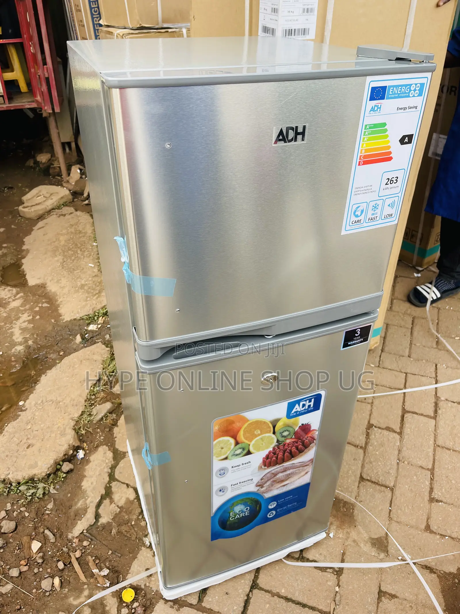 138l Brandnew Silver Cooling Adh Double Door Refrigerator