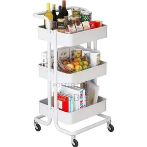 Tier Rolling Utility Organizer Rack,