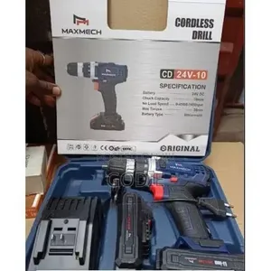 Maxmech Cordless Battery Drill Machine 24v With 2 Batterie And Charger