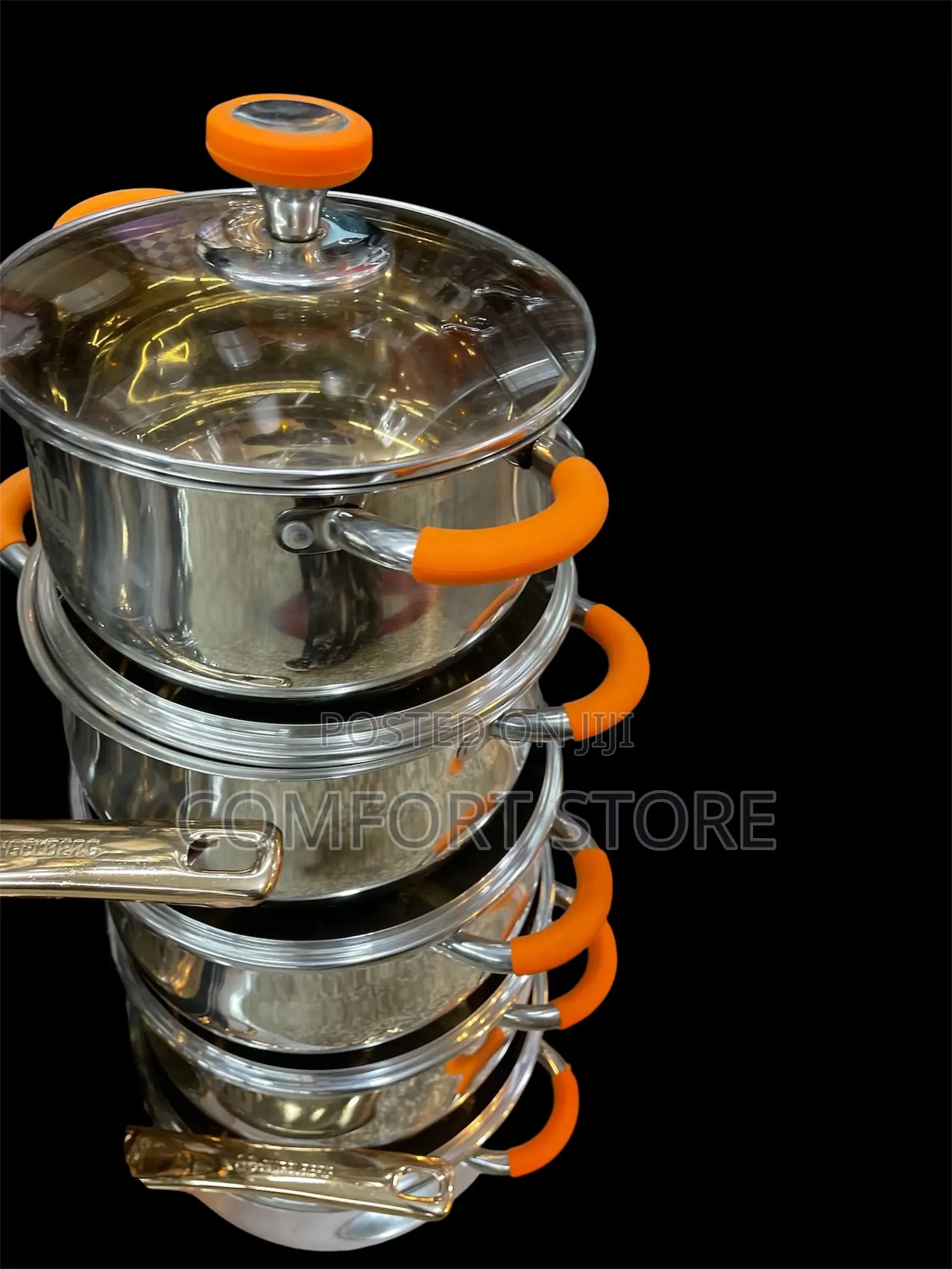 High Quality 5pcs Stainless Steel Cooking Pots and Pans Induction