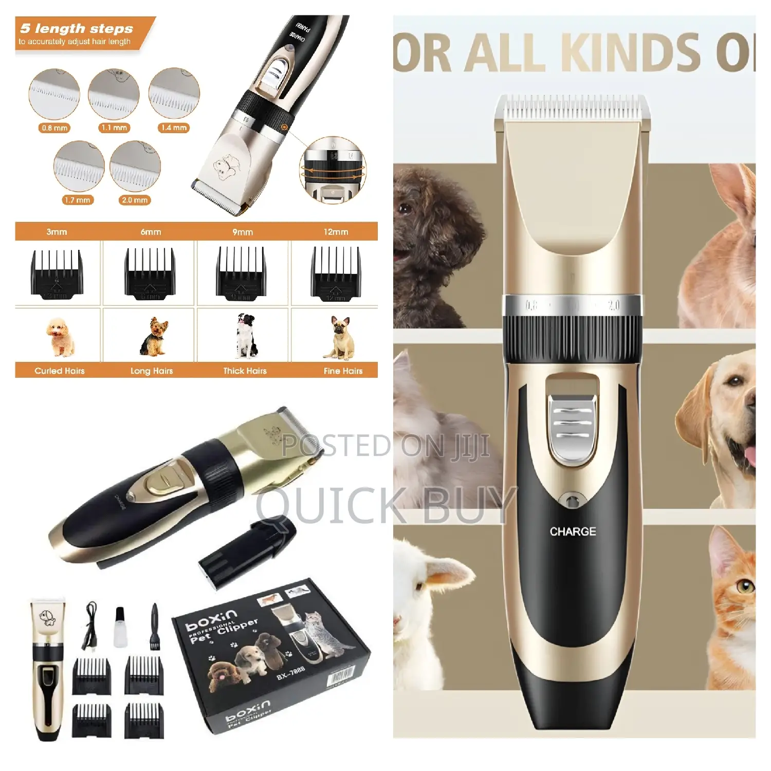 Boxin Bx-7888 Professional Pet Clipper Kit