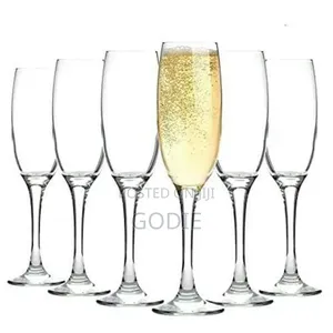 6 Pieces Of Champaign Wine Glasses Cups Drinkware- Colorless