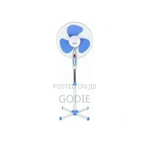 Electric Stand Fan Energy Saving With Variable Speed - White, Blue