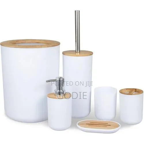 Bamboo Bathroom Accessory Set