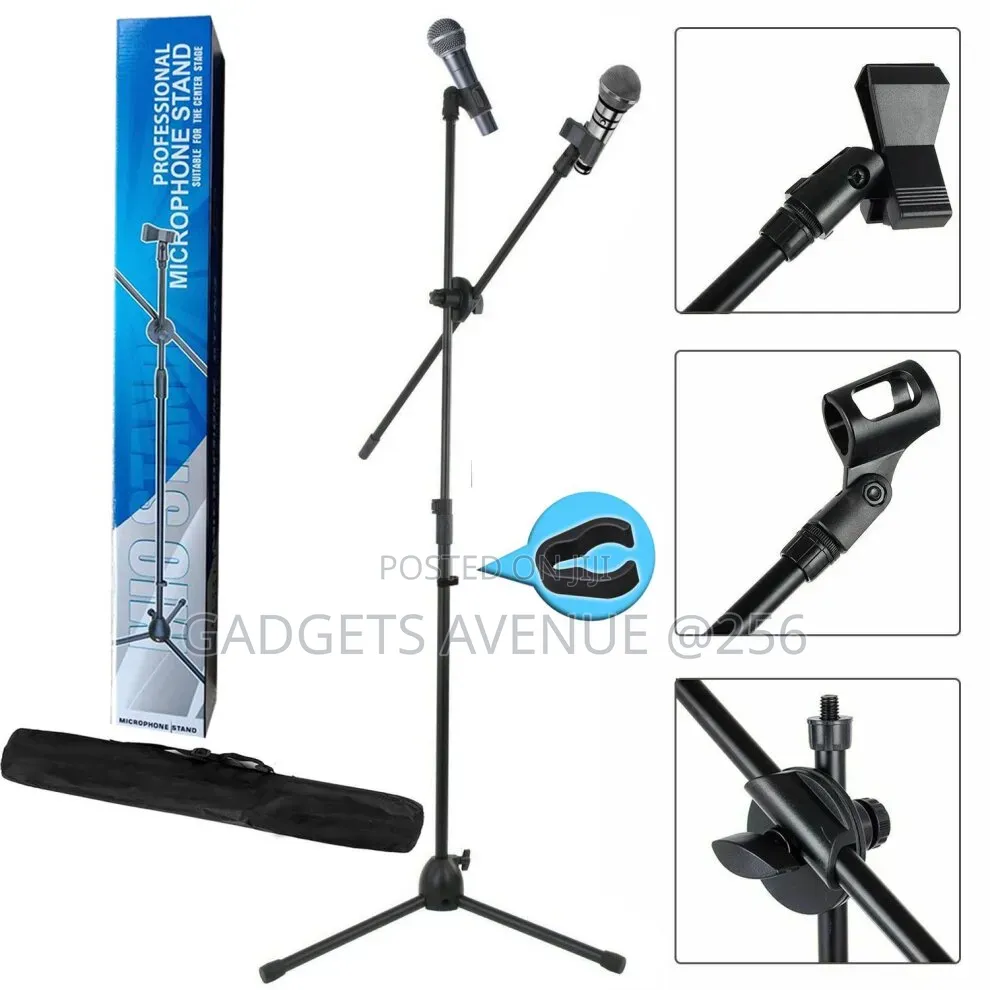 Portable, Adjustable Boom Microphone Tripod Stand Kit, Designed