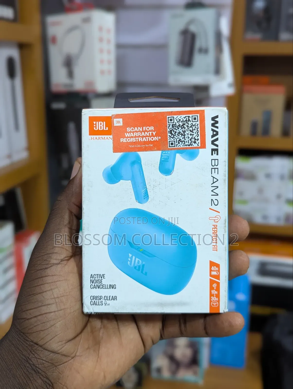 JBL Wave Beam 2 Earbuds Blue Anc