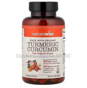 Organic Turmeric Curcumin Plus Organic Ginger, 2250mg 90 Capsules