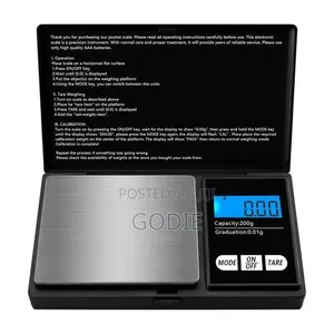 Cyfaza 200g X 0.01g Mini Digital Gram Scale Pocket Jewelry Scale Black