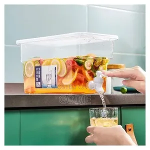 3.5l Fridge Water Beverage Dispenser With Tap - Clear