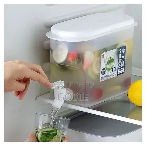 3.5l Fridge Water Beverage Dispenser With Tap - Clear