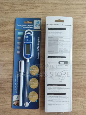 Digital Kitchen Thermometer With a Stainless Steel