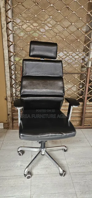 Adjustable, Recliner Armrests Strong Leather Chair With Headrest