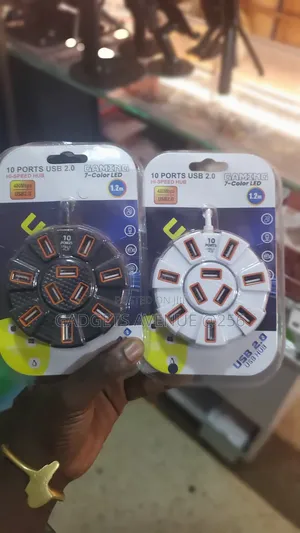 10-Port Usb 2.0 Hi-Speed Gaming Hub Available in Black and White