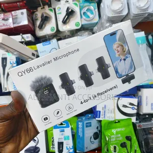 Qy66 Lavalier Wireless Microphone With 4 Receivers