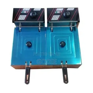 Heavy Duty Stainless Steel Electric Double Deep Frying Machine Designs