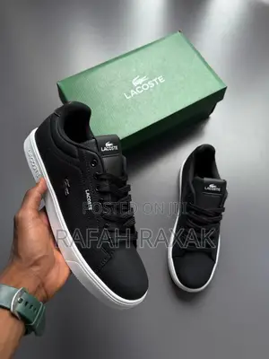 Black Version of Lacoste Leather Men’S Sneakers