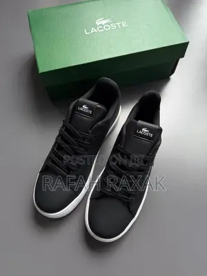 Black Version of Lacoste Leather Men’S Sneakers