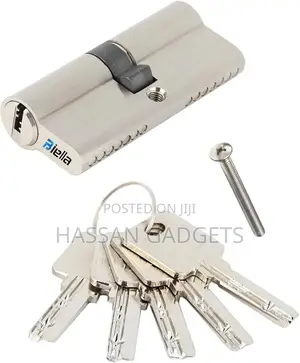 Door Lock Cylinder 70mm (35-35) With 5 Computer Keys Lock Anti-Rust